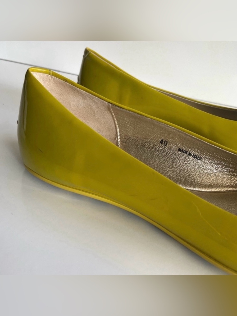 Jimmy Choo Morse Patent Leather Ballet Flats Size 10 - Picture 4 of 14